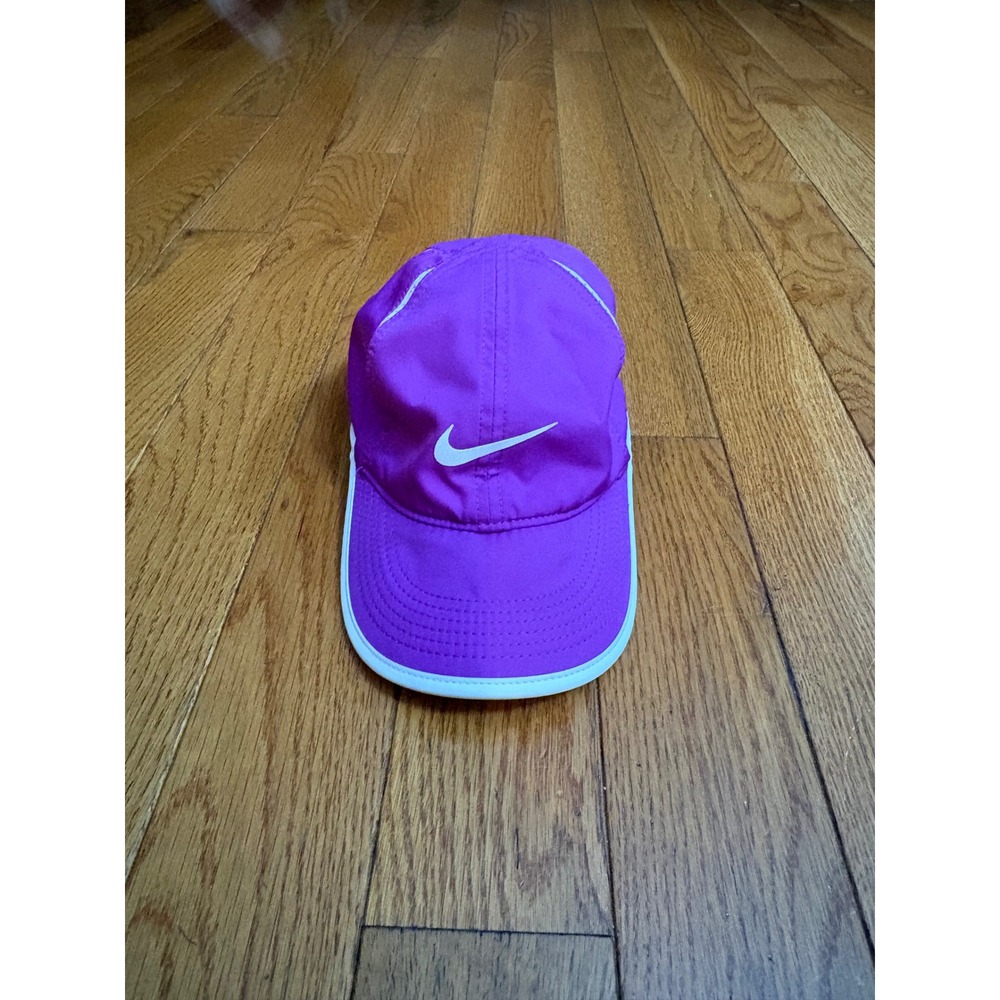 Nike Featherlight Dri-FIT Running Hat Purple White Adjustable Performance Cap